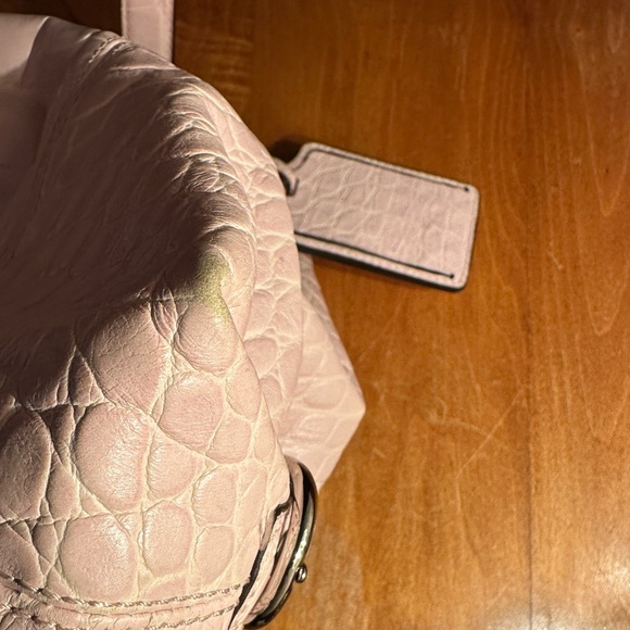 Vintage Coach Madison Embossed Exotic Satchel- pink - Picture 8 of 17